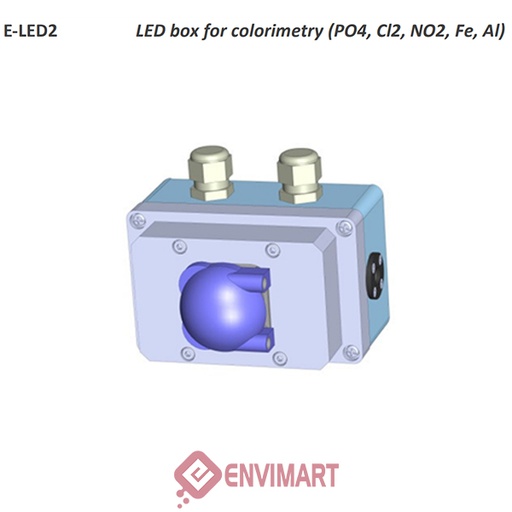 [E-LED2] LED box for colorimetry (PO4, Cl2, NO2, Fe, Al) (spare for UV300)