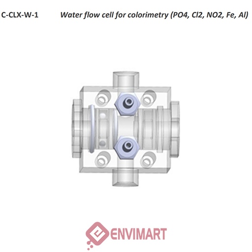 [C-CLX-W-1] Water flow cell for colorimetry (PO4, Cl2, NO2, Fe, Al) (spare for UV300)