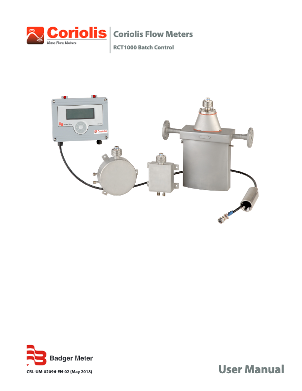 Coriolis RCT1000 Manual_Badger Meter_RCT1000