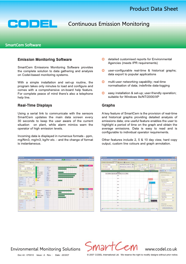 SmartCem Datasheet - CODEL CEMS - Thư viện Envimart