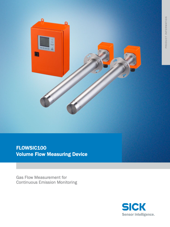 FLOWSIC100-SICK catalogue-Volume Flow Measuring Device