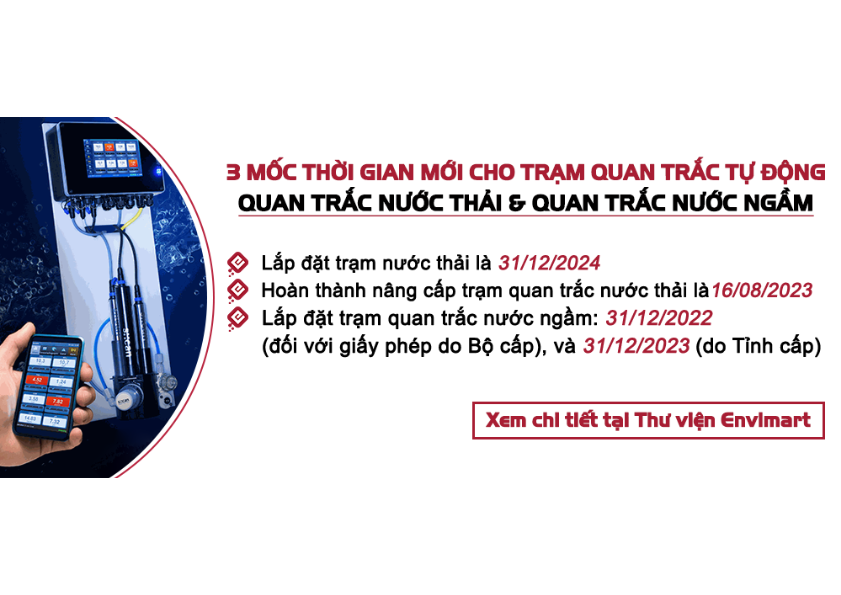 3 mốc thời gian mới về việc hoàn thành trạm quan trắc tự động của Doanh nghiệp