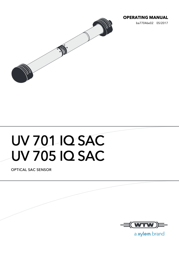 UV 705/701 IQ SAC_Manual_Optical SAC Sensor