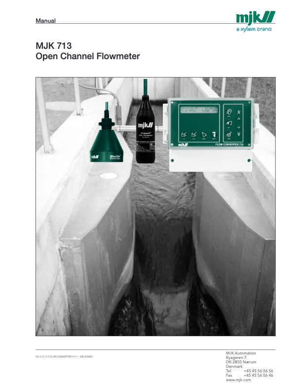 MJK 713 Open Channel Flowmeter_MJK_Manual