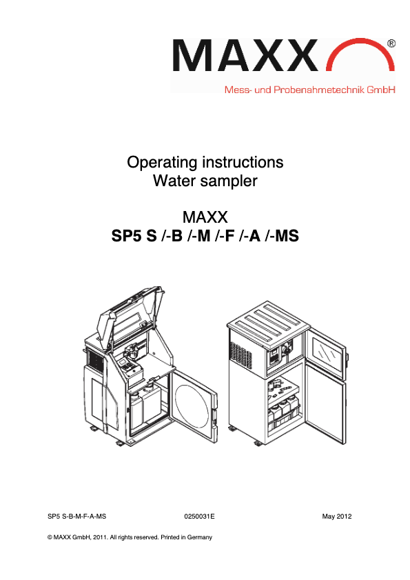 SP5 S-B-M-F-A-MS Maxx Auto sampler_Manual | ENVIMART