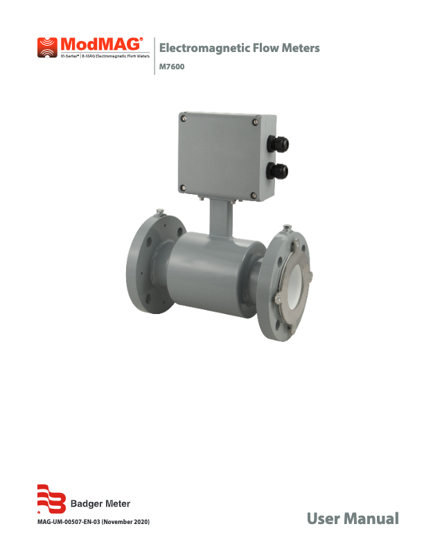 ModMAG M7600 Manual_Badger Meter Flow Meter_MSeries