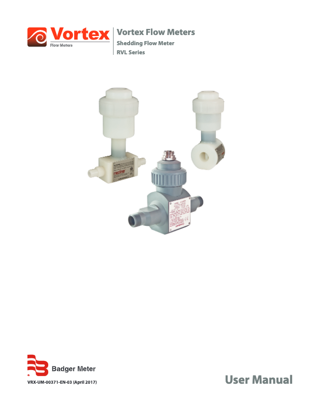 Vortex RVL Manual_Badger Meter_Series Flow Meter