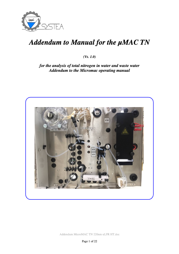 Systea Addendum MicroMAC TN 220nm uLFR HT