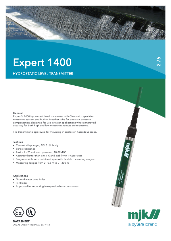 Expert 1400 Hydrostatic Level Transmitter (MJK)
